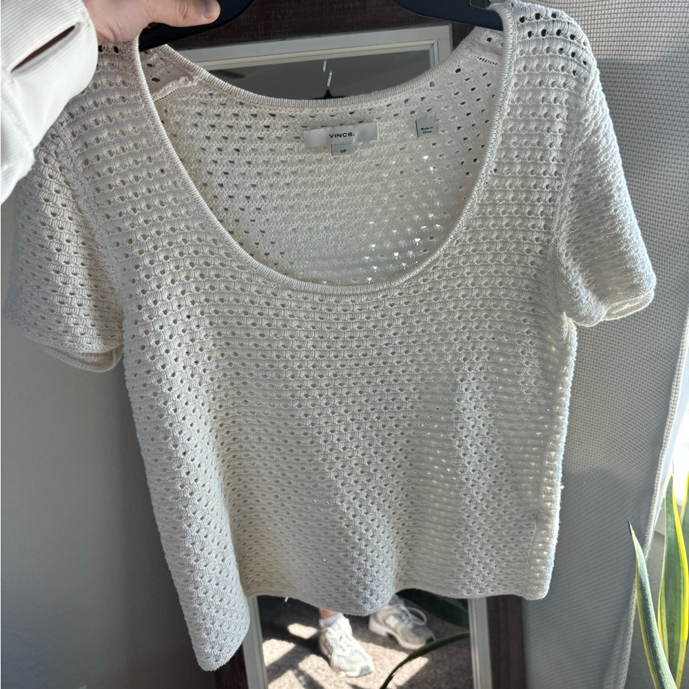 Vince crochet top